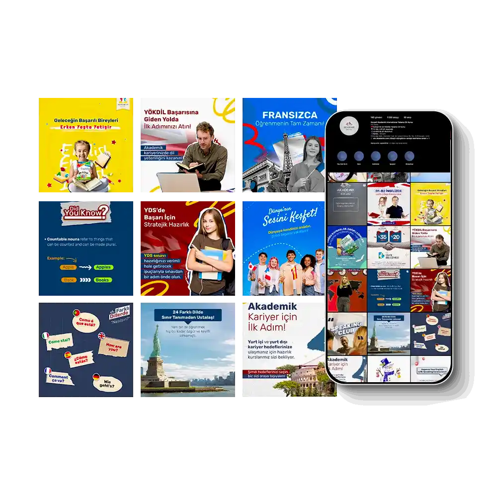 Kocaeli Akademi Dil Okulları İçin Sosyal Medya Yönetimi