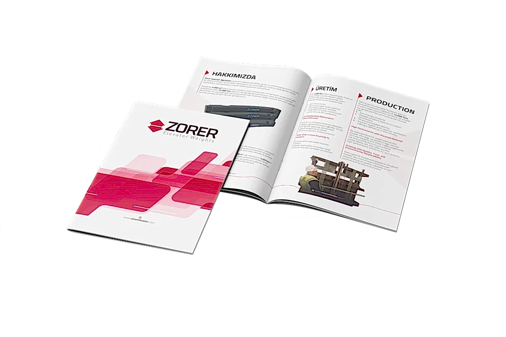Zorer Asansör Ağırlıkları Katalog Tasarımı