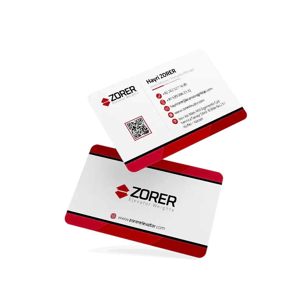 Zorer Asansör Ağırlıkları Kartvizit Tasarımı